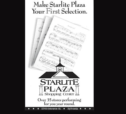 black and white print advertising for Toledo symphony event